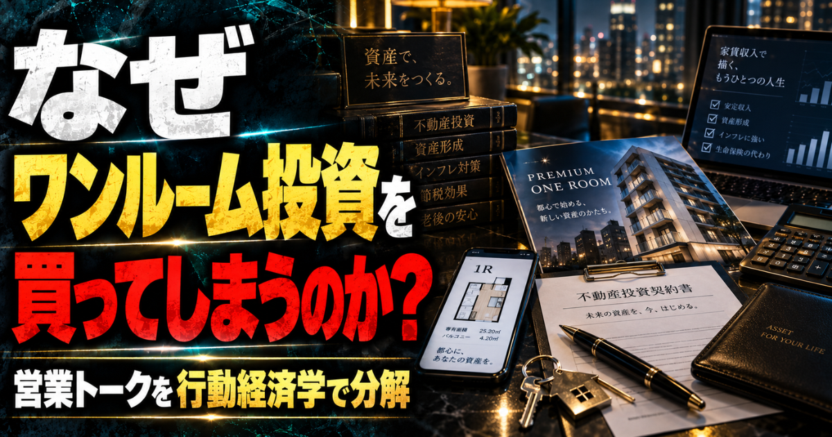 「月々1万円」「節税になる」を数字に翻訳する　ワンルーム投資の営業トークをどう読むか