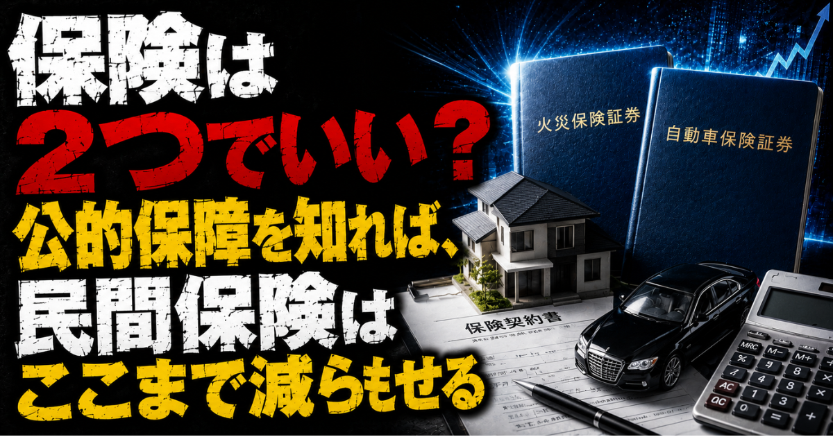 保険は2つでいい？ 公的保障を知れば民間保険を減らせる理由を解説するMoney Compass記事のアイキャッチ画像